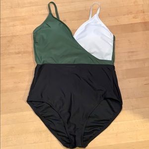 Colorblocked one piece